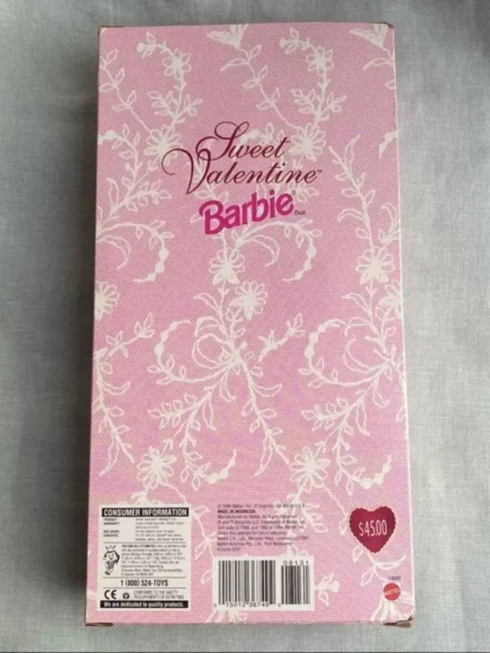NWT vintage 1995 Hallmark 1830s Sweet Valentine Collectors Edition Barbie